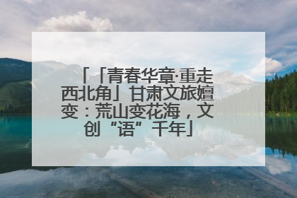 「青春华章·重走西北角」甘肃文旅嬗变：荒山变花海，文创“语”千年