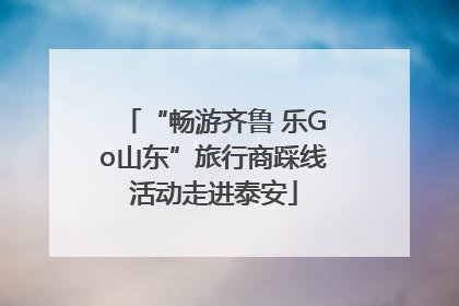 “畅游齐鲁 乐Go山东”旅行商踩线活动走进泰安