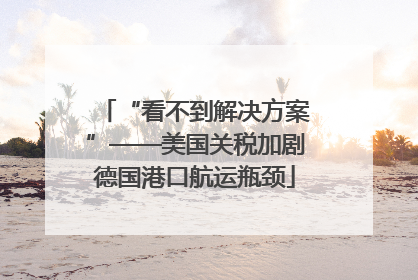 “看不到解决方案”——美国关税加剧德国港口航运瓶颈
