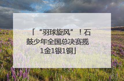 “羽球旋风”！石鼓少年全国总决赛揽1金1银1铜