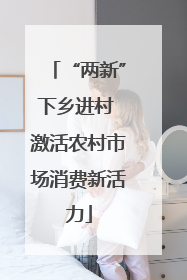 “两新”下乡进村 激活农村市场消费新活力