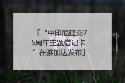 “中印尼建交75周年主题借记卡”在雅加达发布