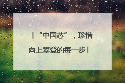 “中国芯”，珍惜向上攀登的每一步