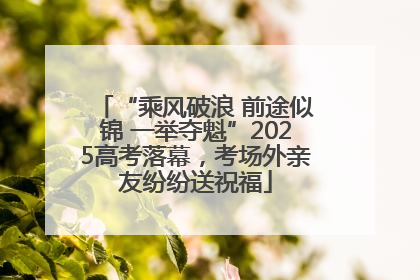 “乘风破浪 前途似锦 一举夺魁”2025高考落幕，考场外亲友纷纷送祝福