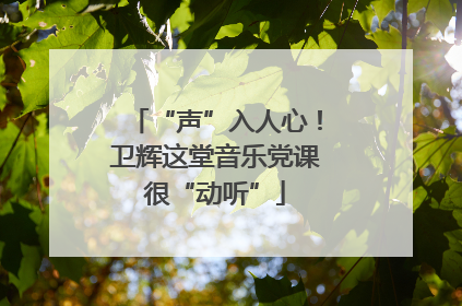 “声”入人心！卫辉这堂音乐党课很“动听”