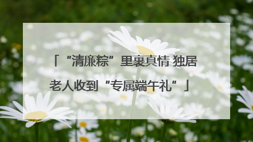 “清廉粽”里裹真情 独居老人收到“专属端午礼”