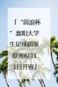 “茵浪杯”襄阳大学生足球超级联赛6月11日开赛