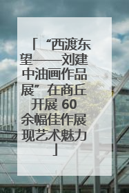 “西渡东望——刘建中油画作品展”在商丘开展 60余幅佳作展现艺术魅力