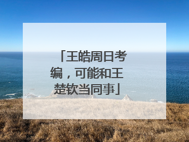 王皓周日考编，可能和王楚钦当同事