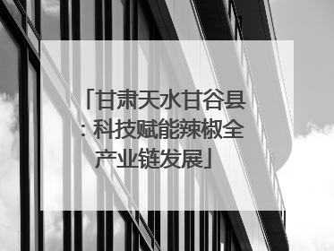 甘肃天水甘谷县：科技赋能辣椒全产业链发展