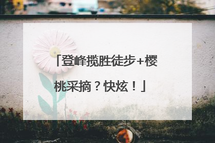 登峰揽胜徒步+樱桃采摘？快炫！