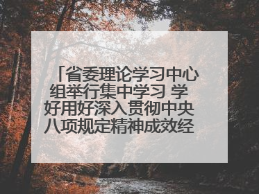 省委理论学习中心组举行集中学习 学好用好深入贯彻中央八项规定精神成效经验 示范带头持续推动全省学习教育走深走实