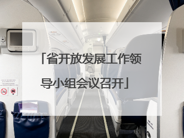 省开放发展工作领导小组会议召开
