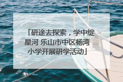 研途去探索，学中绽星河 乐山市中区杨湾小学开展研学活动