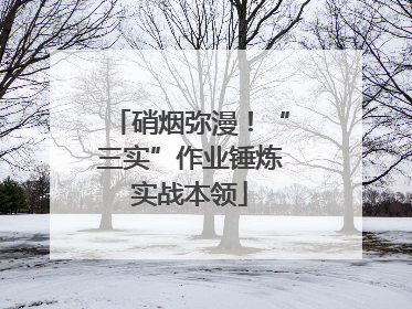 硝烟弥漫！“三实”作业锤炼实战本领