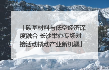 碳基材料与低空经济深度融合 长沙举办专场对接活动撬动产业新机遇