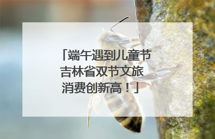 端午遇到儿童节 吉林省双节文旅消费创新高！