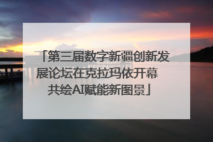 第三届数字新疆创新发展论坛在克拉玛依开幕 共绘AI赋能新图景