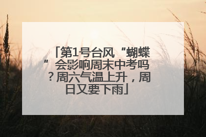 第1号台风“蝴蝶”会影响周末中考吗？周六气温上升，周日又要下雨