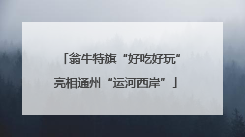 翁牛特旗“好吃好玩”亮相通州“运河西岸”
