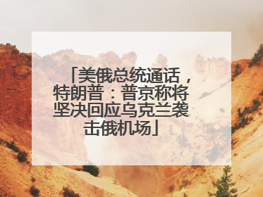美俄总统通话，特朗普：普京称将坚决回应乌克兰袭击俄机场