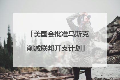 美国会批准马斯克削减联邦开支计划