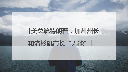 美总统特朗普：加州州长和洛杉矶市长“无能”