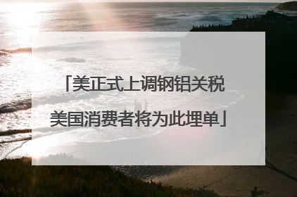 美正式上调钢铝关税 美国消费者将为此埋单