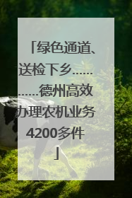 绿色通道、送检下乡…………德州高效办理农机业务4200多件
