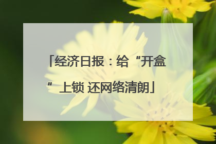 经济日报：给“开盒”上锁 还网络清朗