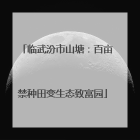临武汾市山塘：百亩禁种田变生态致富园