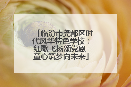 临汾市尧都区时代风华特色学校：红歌飞扬颂党恩 童心筑梦向未来