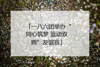 一八六团举办“同心筑梦 篮动双拥”友谊赛