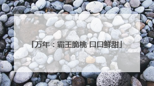 万年：霸王脆桃 口口鲜甜