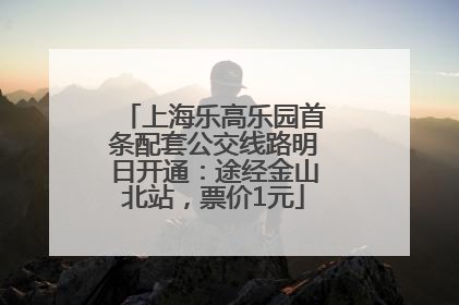 上海乐高乐园首条配套公交线路明日开通：途经金山北站，票价1元