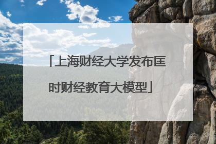 上海财经大学发布匡时财经教育大模型