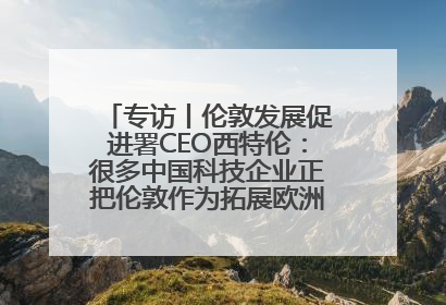 专访丨伦敦发展促进署CEO西特伦：很多中国科技企业正把伦敦作为拓展欧洲市场的门户