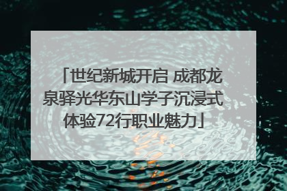 世纪新城开启 成都龙泉驿光华东山学子沉浸式体验72行职业魅力