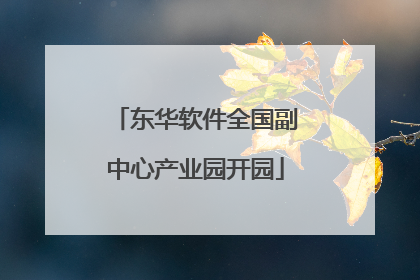 东华软件全国副中心产业园开园