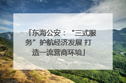 东海公安：“三式服务”护航经济发展 打造一流营商环境