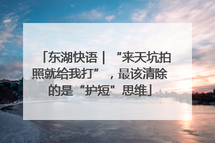 东湖快语｜“来天坑拍照就给我打”，最该清除的是“护短”思维
