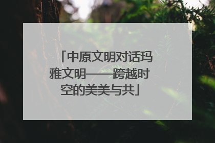 中原文明对话玛雅文明——跨越时空的美美与共