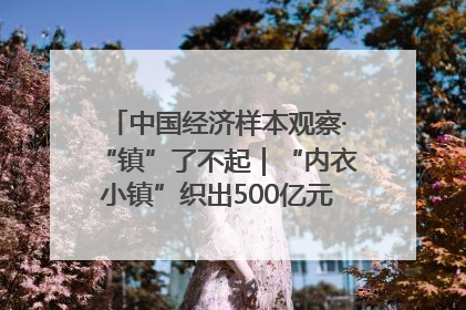 中国经济样本观察·“镇”了不起｜“内衣小镇”织出500亿元“里子产业”