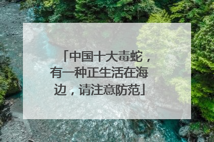 中国十大毒蛇，有一种正生活在海边，请注意防范