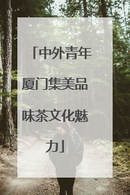 中外青年厦门集美品味茶文化魅力