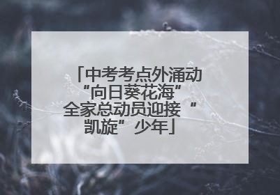 中考考点外涌动“向日葵花海” 全家总动员迎接“凯旋”少年