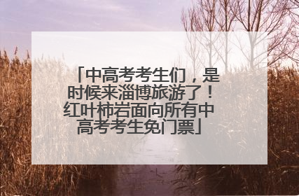 中高考考生们，是时候来淄博旅游了！红叶柿岩面向所有中高考考生免门票