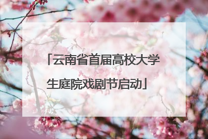 云南省首届高校大学生庭院戏剧节启动