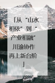 从“山水相依”到“产业相融” 川渝协作再上新台阶