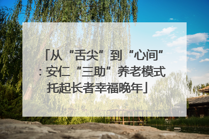 从“舌尖”到“心间”：安仁“三助”养老模式托起长者幸福晚年
